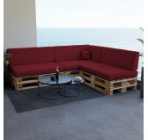 Dekokissen für Palettensofa, Palettenkissen 40x40 cm, Bordeaux