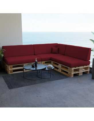 Dekokissen für Palettensofa, Palettenkissen 40x40 cm, Bordeaux