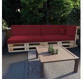 Dekokissen für Palettensofa, Palettenkissen 40x40 cm, Bordeaux
