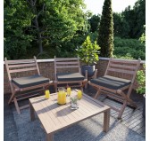 Bankauflage, Bankkissen, Sitzkissen für Bank, Sitzbank, Sitzpolster, Bankpolster, Stuhlkissen, 50 x 50 x 5 cm, Anthrazit