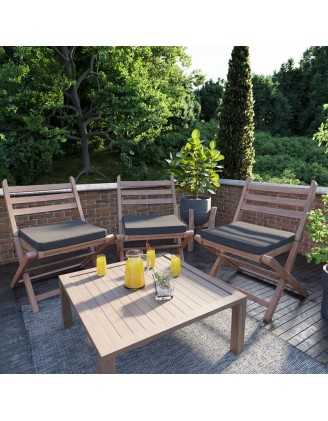 Bankauflage, Bankkissen, Sitzkissen für Bank, Sitzbank, Sitzpolster, Bankpolster, Stuhlkissen, 70 x 70 x 5 cm, Anthrazit