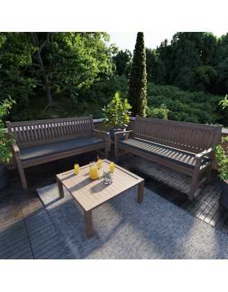 Bankauflage, Bankkissen, Sitzkissen für Bank, Sitzbank, Sitzpolster, Bankpolster, Stuhlkissen, 100 x 40 x 5 cm, Anthrazit