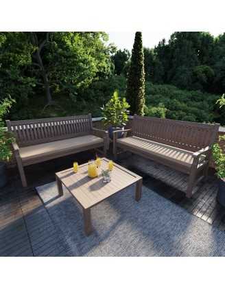 Bankauflage, Bankkissen, Sitzkissen für Bank, Sitzbank, Sitzpolster, Bankpolster, Stuhlkissen, 110 x 40 x 5 cm, Beige