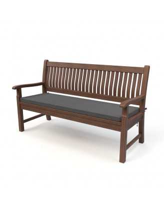 Bankauflage, Bankkissen, Sitzkissen für Bank, Sitzbank, Sitzpolster, Bankpolster, Stuhlkissen, 110 x 50 x 5 cm, Grau