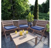 Bankauflage, Bankkissen, Sitzkissen für Bank, Sitzbank, Sitzpolster, Bankpolster, Stuhlkissen, 40 x 40 x 5 cm, Dunkelblau Bankauflage, Bankkissen, Sitzkissen für Bank, Sitzbank, Sitzpolster, Bankpolster, Stuhlkissen, 40 x 40 x 5 cm, Dunkelblau