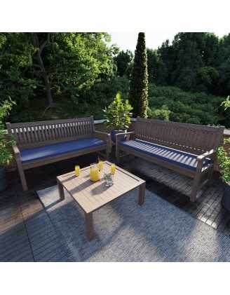 Bankauflage, Bankkissen, Sitzkissen für Bank, Sitzbank, Sitzpolster, Bankpolster, Stuhlkissen, 150 x 50 x 5 cm, Dunkelblau