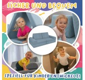Modulare Kindersofa aus weichem Cord, Set mit 6 Elementen, Farbe Warmer Karamell