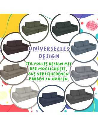 Klappmatratze 160×80×15 cm für modulare Kindersofa aus weichem Cord, Farbe Warmer Karamell