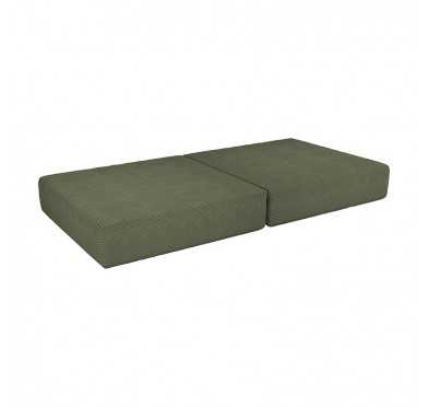 Klappmatratze 160×80×15 cm für modulare Kindersofa aus weichem Cord, Farbe Frühlings Erbse