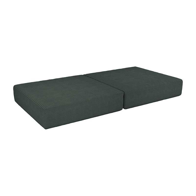 Klappmatratze 160×80×15 cm für modulare Kindersofa aus weichem Cord, Farbe Waldgrün