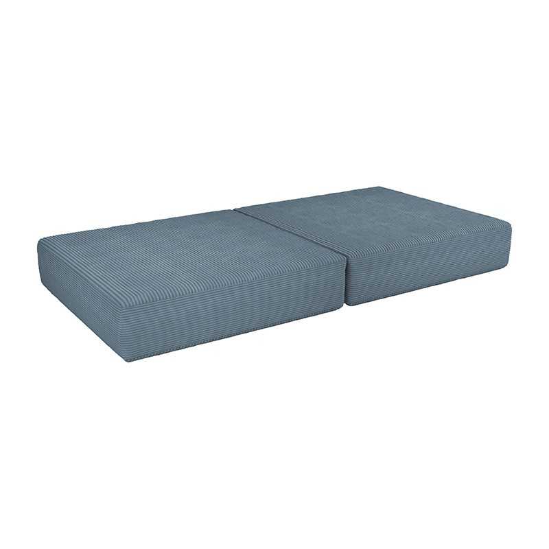 Klappmatratze 160×80×15 cm für modulare Kindersofa aus weichem Cord, Farbe Blaue Lagune