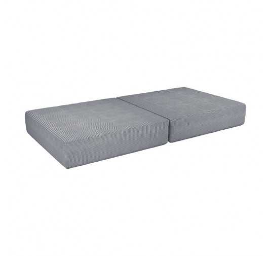 Klappmatratze 160×80×15 cm für modulare Kindersofa aus weichem Cord, Farbe Kaninchen Grau