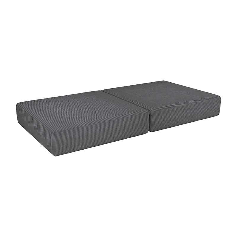 Klappmatratze 160×80×15 cm für modulare Kindersofa aus weichem Cord, Farbe Nächtlicher Kiesel
