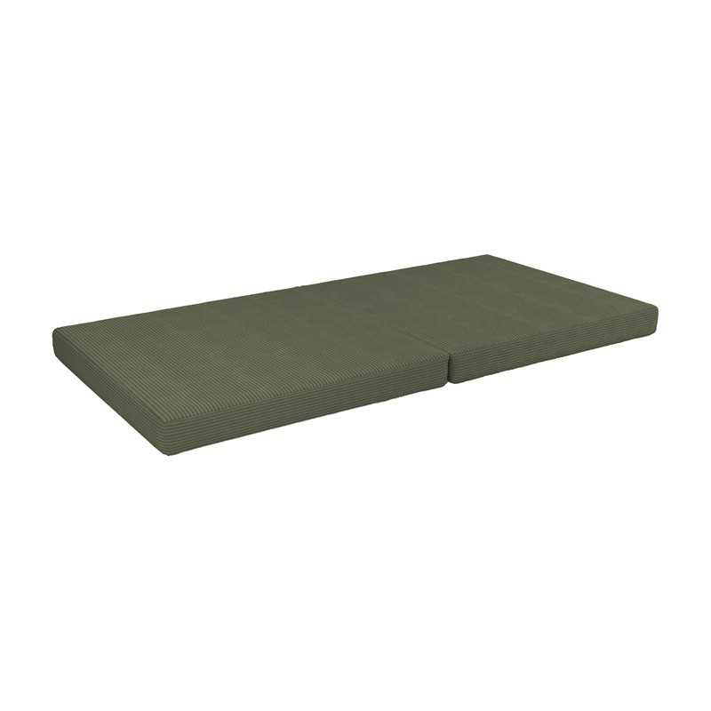Klappmatratze 160×80×8 cm für modulare Kindersofa aus weichem Cord, Farbe Frühlings Erbse