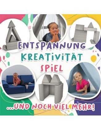 Klappmatratze 160×80×8 cm für modulare Kindersofa aus weichem Cord, Farbe Nächtlicher Himmel