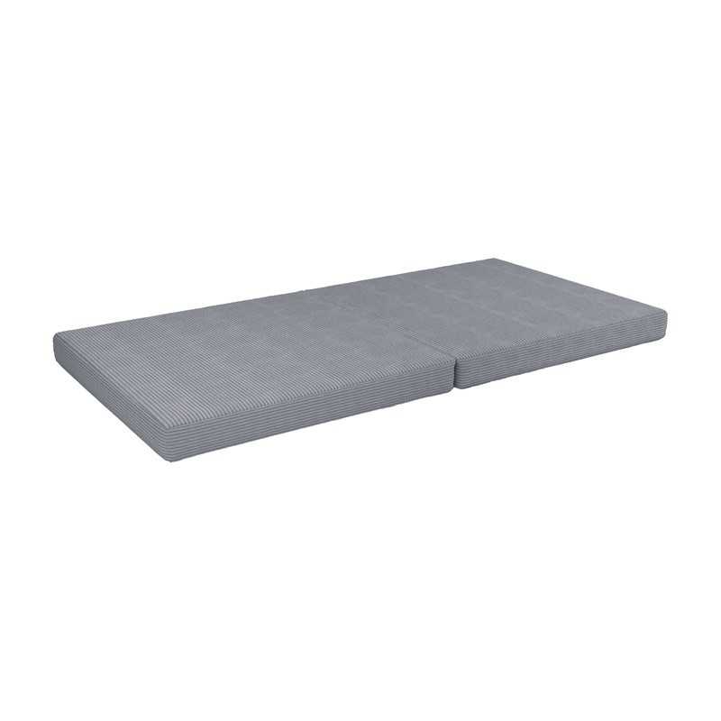 Klappmatratze 160×80×8 cm für modulare Kindersofa aus weichem Cord, Farbe Kaninchen Grau Klappmatratze 160×80×8 cm für modulare Kindersofa aus weichem Cord, Farbe Kaninchen Grau