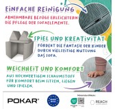 Dreieckskissen 55×35×35 cm für modulare Kindersofa aus weichem Cord, Farbe Vanille Wölkchen