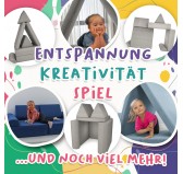 Dreieckskissen 55×35×35 cm für modulare Kindersofa aus weichem Cord, Farbe Nächtlicher Himmel