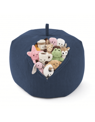Sitzsack Kinder Bezug | Verwandelt sich in einen bequemen Sitzpouf | Cordstoff | 85x85x50 cm | Nächtlicher Himmel