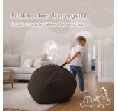 Sitzsack Kinder Bezug | Verwandelt sich in einen bequemen Sitzpouf | Cordstoff | 85x85x50 cm | Blaue Lagune