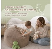 Sitzsack Kinder Bezug | Verwandelt sich in einen bequemen Sitzpouf | Cordstoff | 85x85x50 cm | Waldgrün