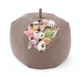 Sitzsack Kinder Bezug | Verwandelt sich in einen bequemen Sitzpouf | Cordstoff | 85x85x50 cm | Warmer Karamell
