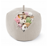 Sitzsack Kinder Bezug | Verwandelt sich in einen bequemen Sitzpouf | Cordstoff | 85x85x50 cm | Sandige Dämmerung