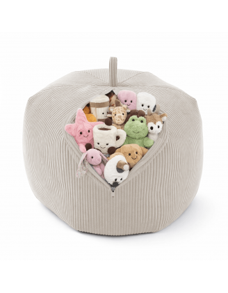 Sitzsack Kinder Bezug | Verwandelt sich in einen bequemen Sitzpouf | Cordstoff | 85x85x50 cm | Sandige Dämmerung