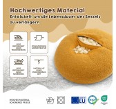 Kinder Sitzsack mit Mauseohren | Bouclé | 68x68x50 cm | Bonbonrosa