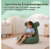 Kinder Sitzsack mit Mauseohren | Bouclé | 68x68x50 cm | Froschgrün Kinder Sitzsack mit Mauseohren | Bouclé | 68x68x50 cm | Froschgrün