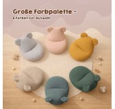 Kinder Sitzsack mit Mauseohren | Bouclé | 68x68x50 cm | Kuscheliges Beige Kinder Sitzsack mit Mauseohren | Bouclé | 68x68x50 cm | Kuscheliges Beige