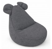 Kinder Sitzsack mit Mauseohren | Cordstoff | 68x68x50 cm | Nächtlicher Kiesel Kinder Sitzsack mit Mauseohren | Cordstoff | 68x68x50 cm | Nächtlicher Kiesel