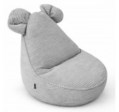 Kinder Sitzsack mit Mauseohren | Cordstoff | 68x68x50 cm | Kaninchen Grau