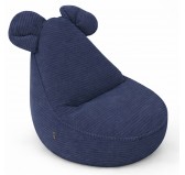 Kinder Sitzsack mit Mauseohren | Cordstoff | 68x68x50 cm | Nächtlicher Himmel