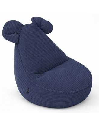 Kinder Sitzsack mit Mauseohren | Cordstoff | 68x68x50 cm | Nächtlicher Himmel