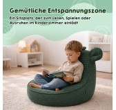 Kinder Sitzsack mit Mauseohren | Cordstoff | 68x68x50 cm | Nächtlicher Himmel