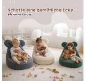 Kinder Sitzsack mit Mauseohren | Cordstoff | 68x68x50 cm | Blaue Lagune Kinder Sitzsack mit Mauseohren | Cordstoff | 68x68x50 cm | Blaue Lagune