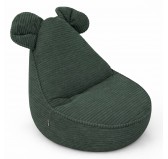 Kinder Sitzsack mit Mauseohren | Cordstoff | 68x68x50 cm | Waldgrün