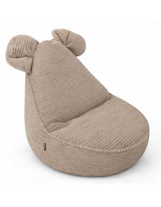 Kinder Sitzsack mit Mauseohren | Cordstoff | 68x68x50 cm | Warmer Karamell