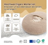 Kinder Sitzsack mit Mauseohren | Cordstoff | 68x68x50 cm | Warmer Karamell