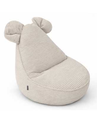 Kinder Sitzsack mit Mauseohren | Cordstoff | 68x68x50 cm | Sandige Dämmerung