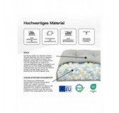 Liegenauflage gesteppt | Wasserabweisend | 200x60x13 cm | Schwarz