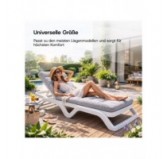 Liegenauflage gesteppt | Wasserabweisend | 200x60x13 cm | Anthrazit