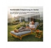Liegenauflage gesteppt | Wasserabweisend | 200x60x13 cm | Anthrazit