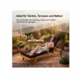 Liegenauflage gesteppt | Wasserabweisend | 200x60x13 cm | Anthrazit