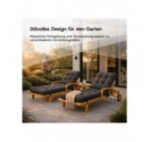 Liegenauflage gesteppt | Wasserabweisend | 200x60x13 cm | Grau