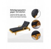 Liegenauflage gesteppt | Wasserabweisend | 200x60x13 cm | Beige