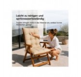 Gartenstuhl Hochlehner Auflage | Wasserabweisend | 120x50x10 cm | Grau Gartenstuhl Hochlehner Auflage | Wasserabweisend | 120x50x10 cm | Grau