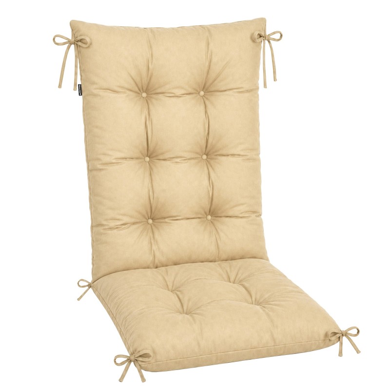 Gartenstuhl Hochlehner Auflage | Wasserabweisend | 120x50x10 cm | Beige Gartenstuhl Hochlehner Auflage | Wasserabweisend | 120x50x10 cm | Beige