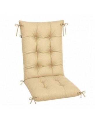 Gartenstuhl Hochlehner Auflage | Wasserabweisend | 120x50x10 cm | Beige